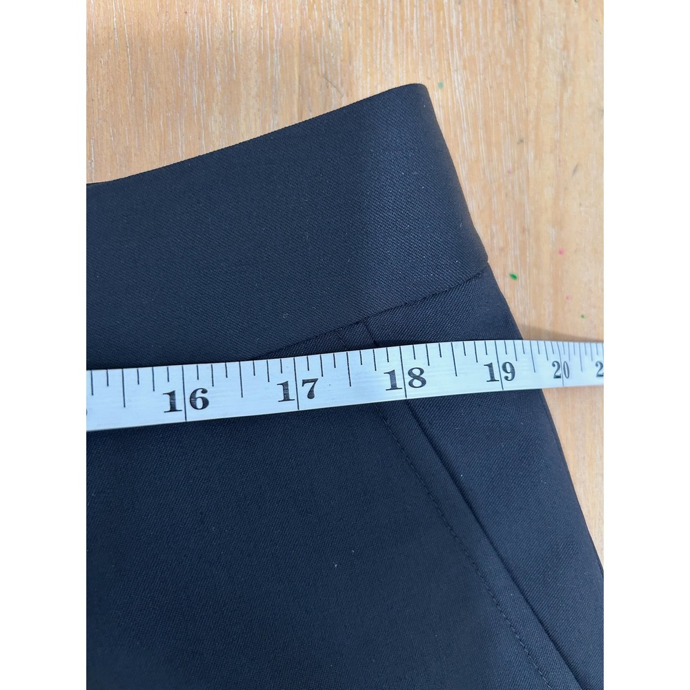 Lafayette 148 Black Virgin Wool Blend Straight Leg Dress Pants 14 Career Luxury - Picture 6 of 10